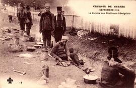 Croquis de guerre — La cuisine des tirailleurs sénégalais