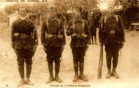 Groupe de tirailleurs sénégalais — Croquis de guerre 1914